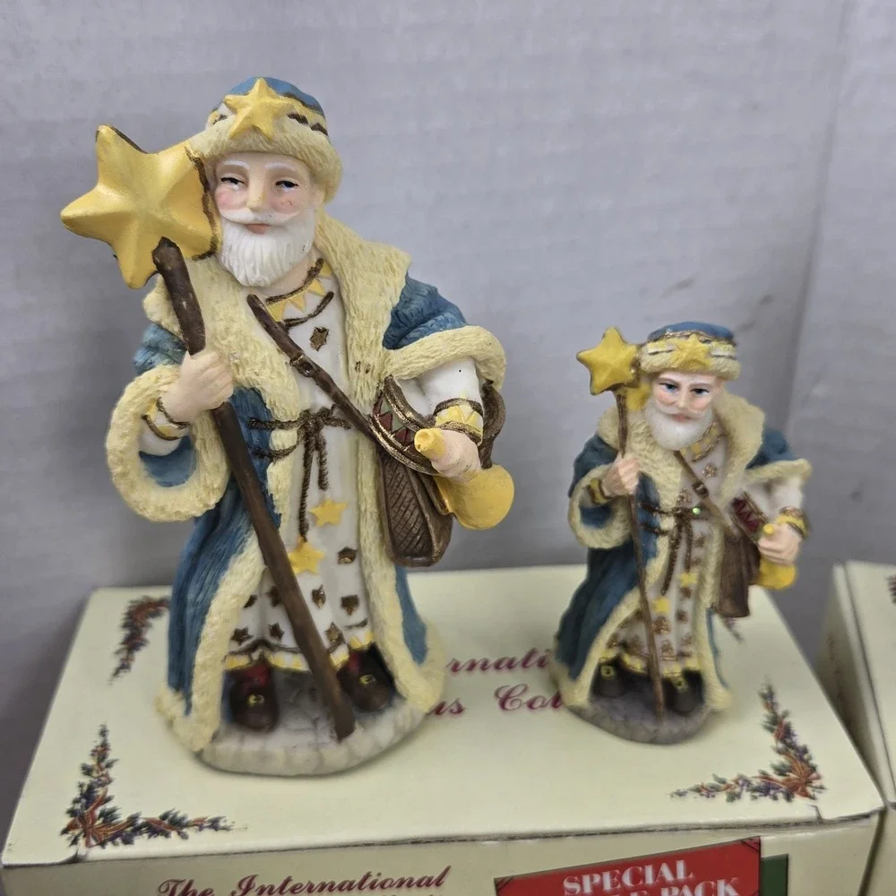 9 International Santa Claus Collection Special Double Pack Figurines & Ornaments